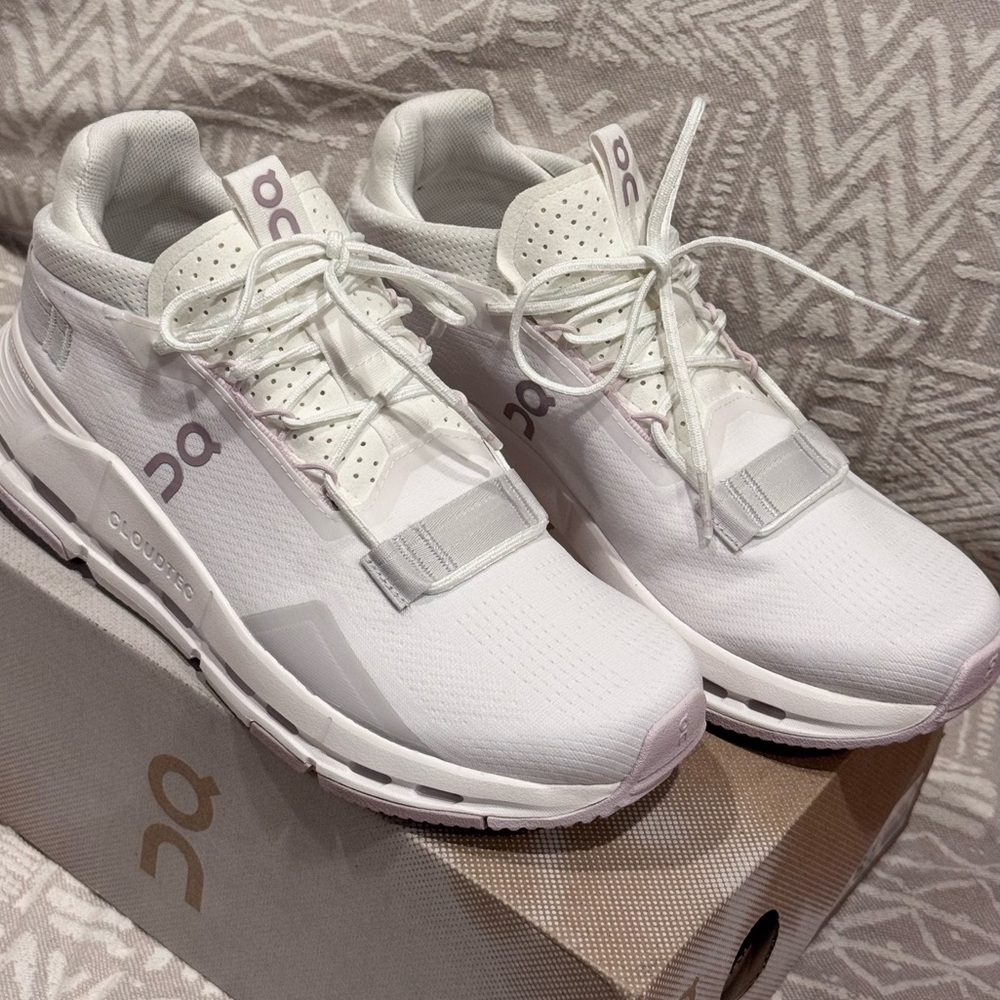 ON Cloudnova 2 Women’s Shoes White/Orchid Size 8